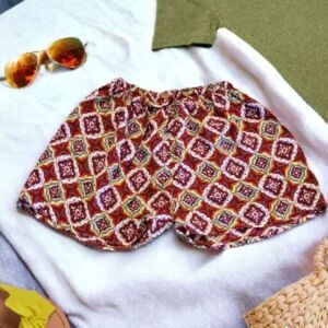 Boho Multicolor Stretchy Waist Shorts